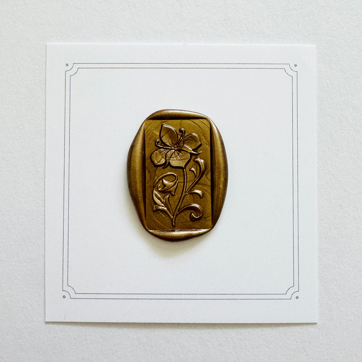 Lily Wax Stamp (3-D)