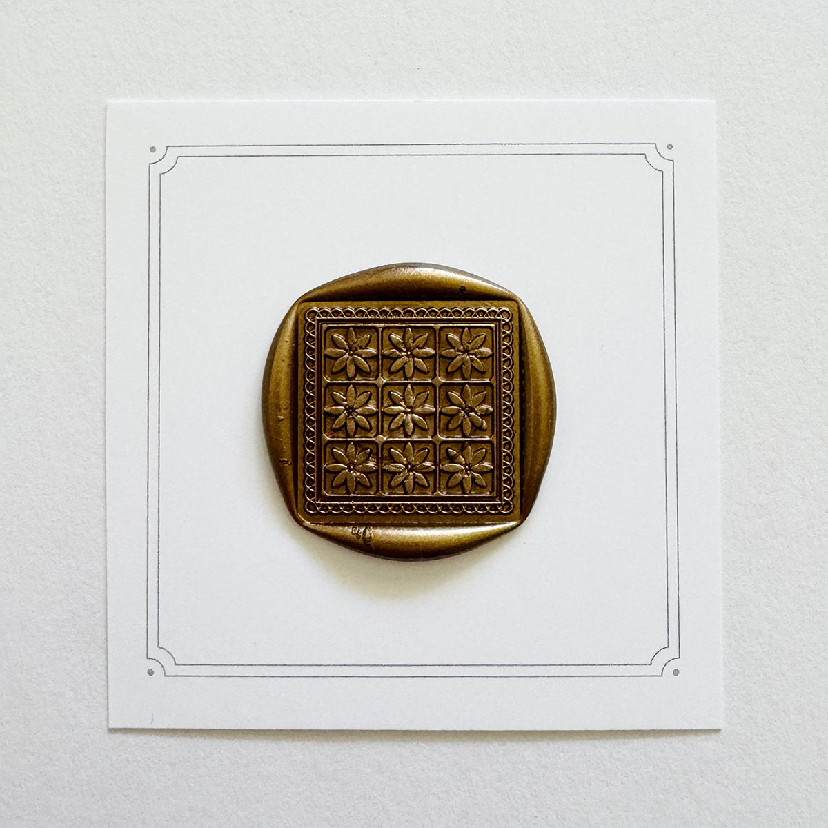 Daisy Grid Wax Stamp