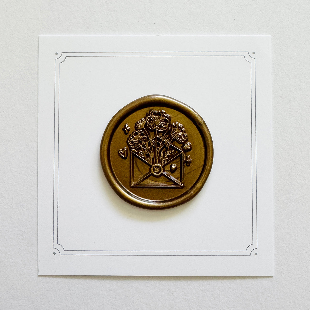 Letter Full of Flowers Wax Stamp