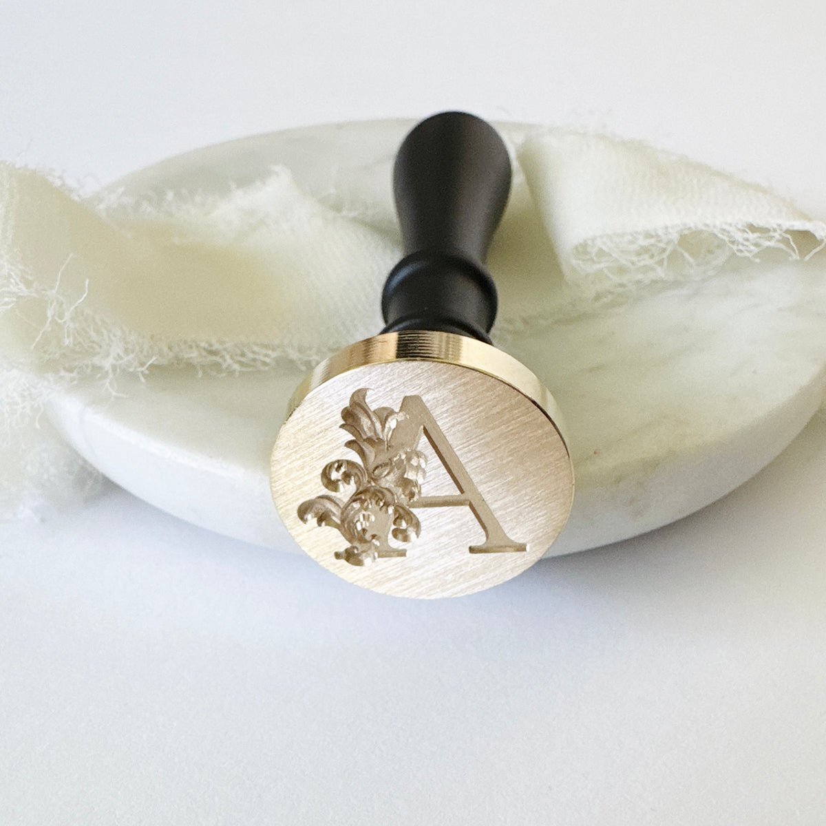 Initial Victorian Leaf Wax Seal Stamp (A-Z)