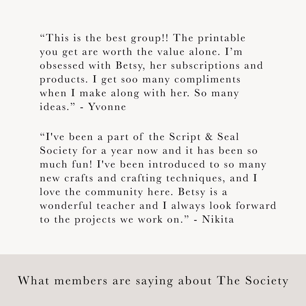 The Script & Seal Society Digital Membership