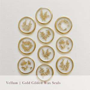 Gold Gilded Wax Seals - 10 Pack
