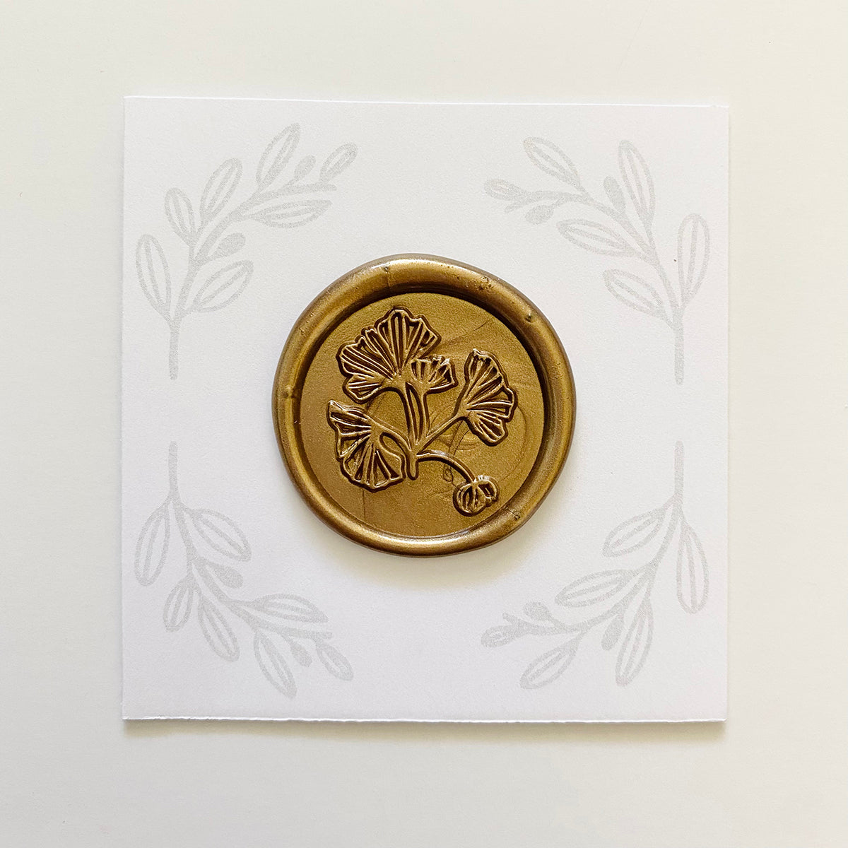 Ginkgo Leaves Wax Stamp