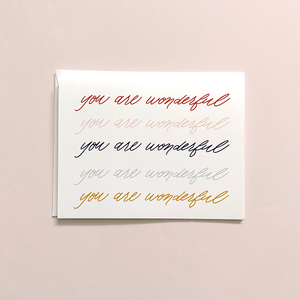 You are wonderful card