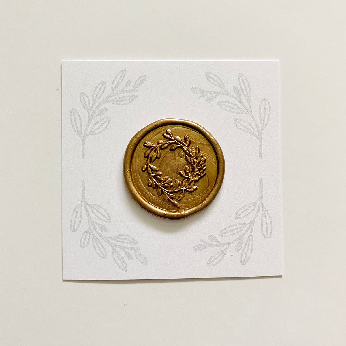 Holiday Wreath Wax Stamp