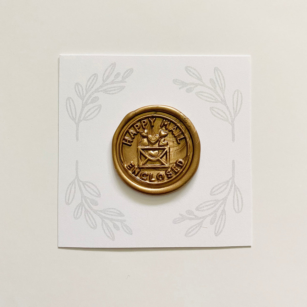 Happy Mail Enclosed Wax Stamp