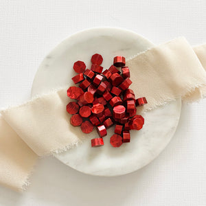 Metallic Red Sealing Wax Beads