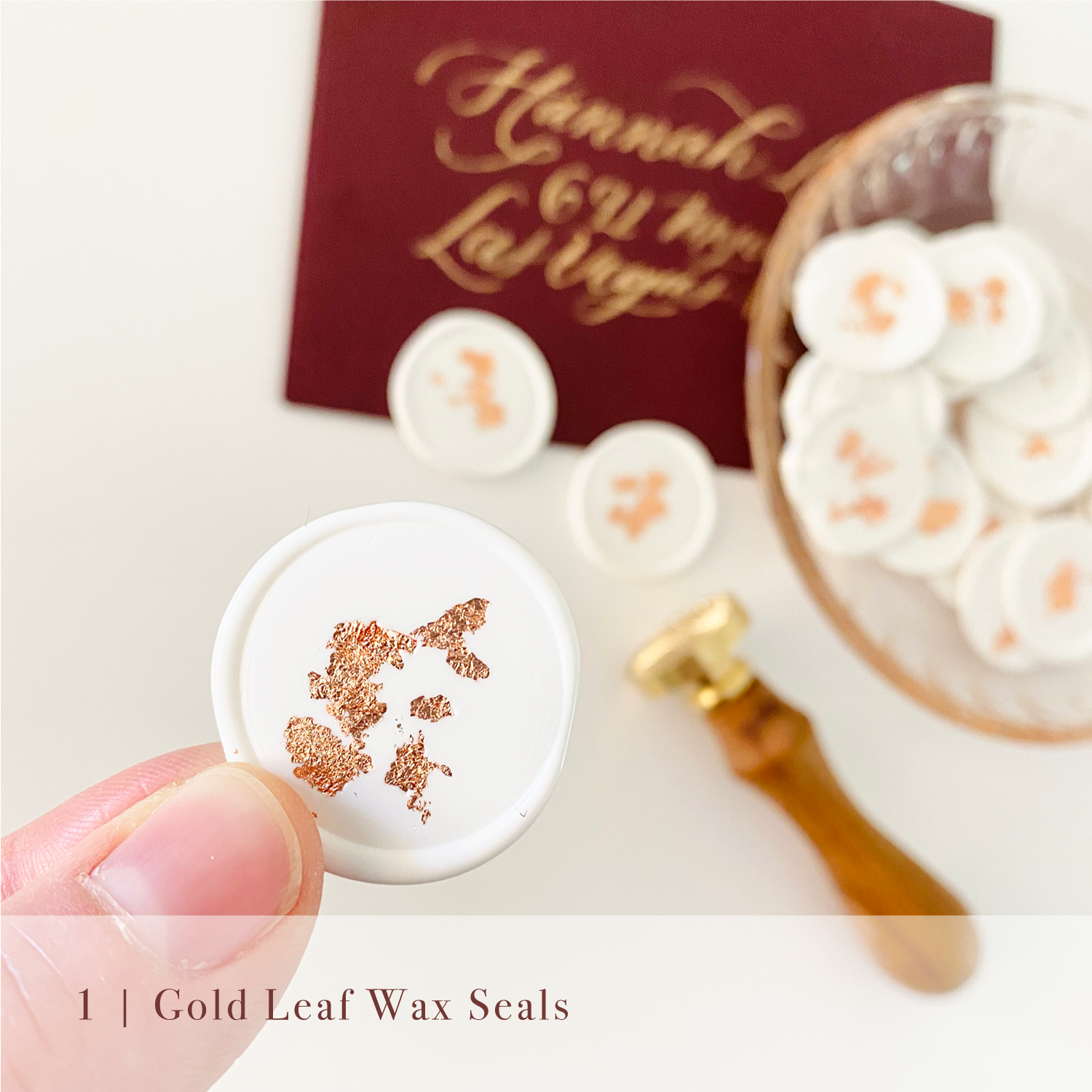 Rose Gold Leaf Wax Seals - 10 Pack