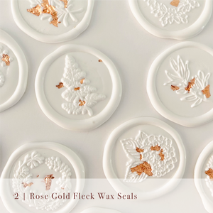 Rose Gold Leaf Wax Seals - 10 Pack